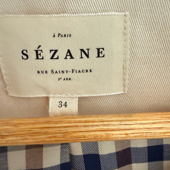 Sezane Clyde Coat Ecru - Size 2 - Picture 3 of 3